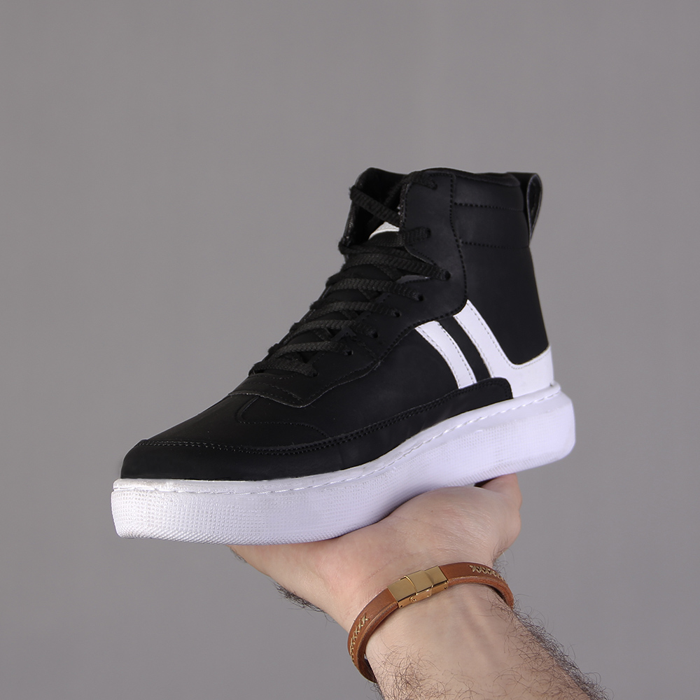 کفش ساقدار دو خط مشکی